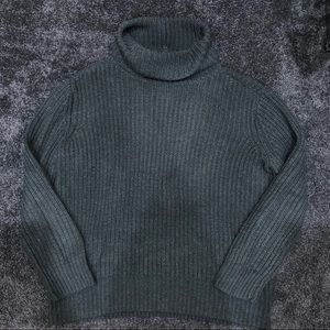 Grey Turtleneck Sweater